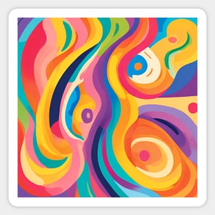 Abstract colorful swirls Sticker